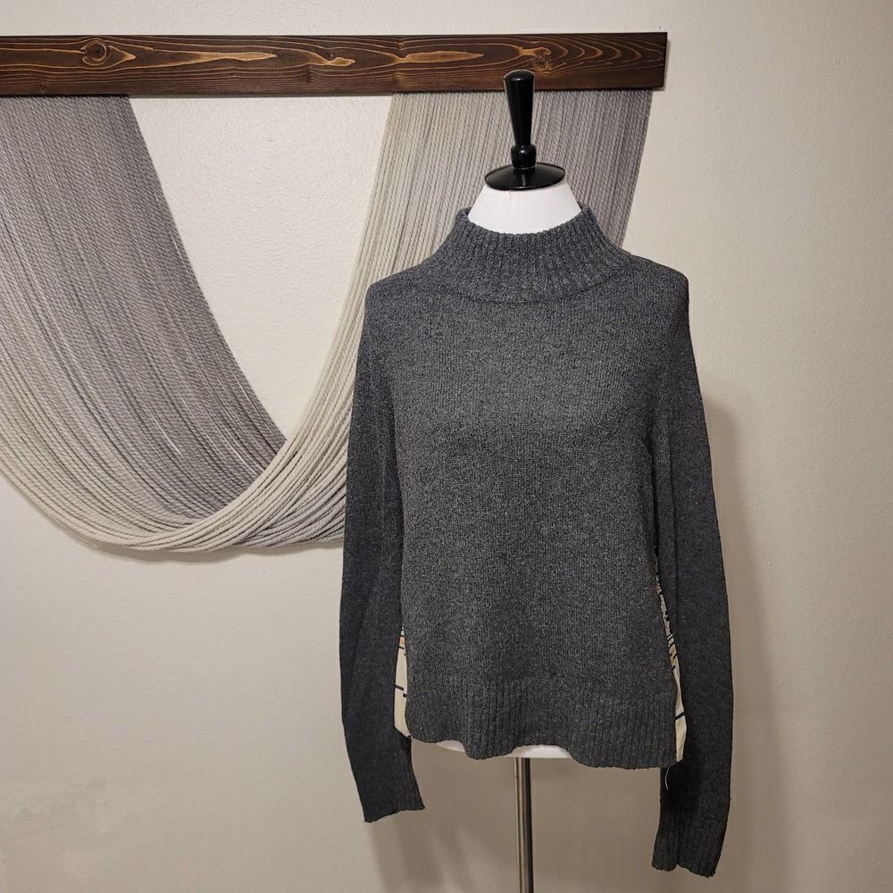 MOTH Pleated Back Mock Neck Sweater Sz S